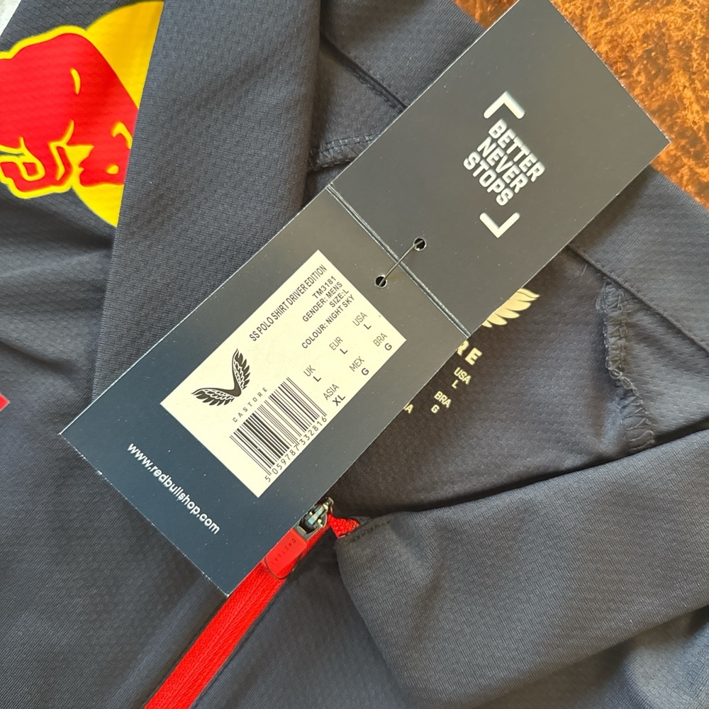 Oracle Red Bull Racing Navy Polo with Red Accents - Picture 2 of 6